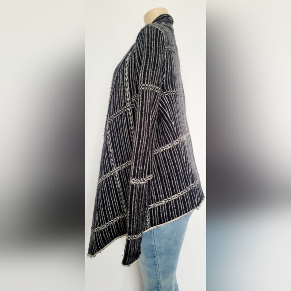 Sparrow Anthropologie Women's 100%Lamb Wool Cardigan Open Front Asym. S/M - Picture 12 of 16